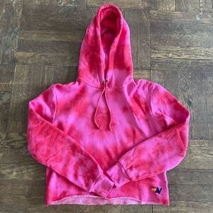 Aviator nation tie dye cropped hoodie